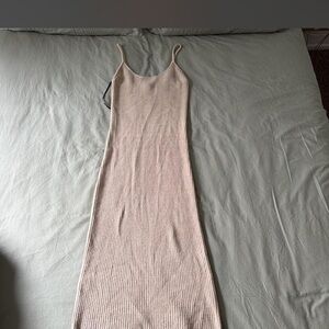 Forever 21 Beige Ribbed Maxi Dress